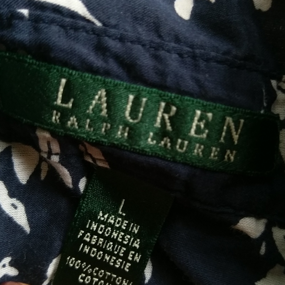 Ralph Lauren Floral Button up 3/4 Sleeve